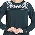 Designer abaya with an embroidery patch on yoke Designer abaya with an embroidery patch on yoke
